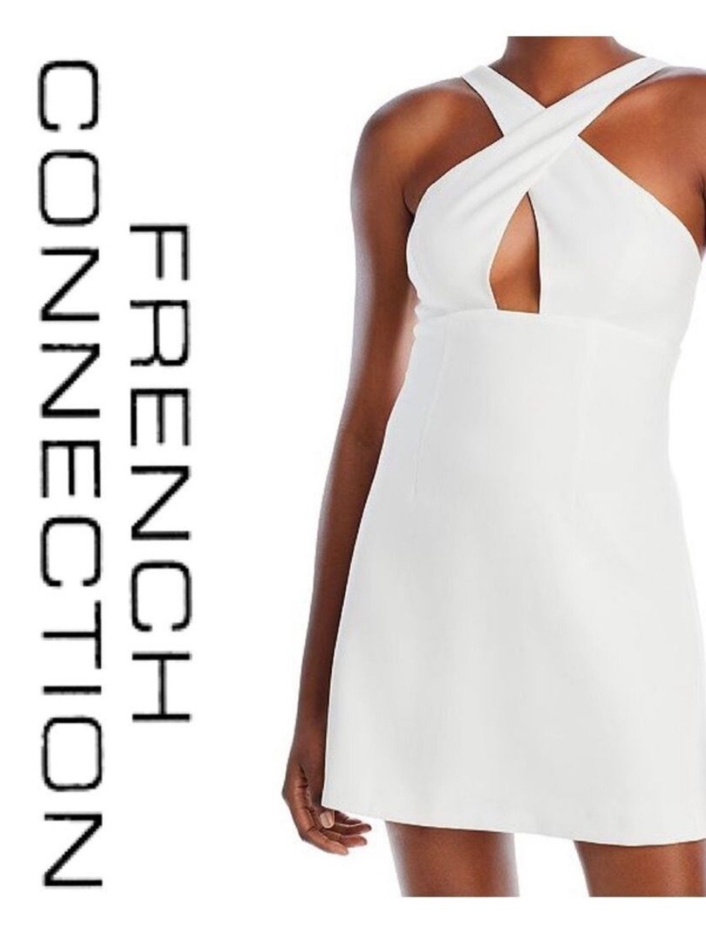 French Connection Crossover Cut Out Dress Size 8 NWT $148